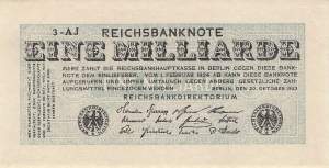 1 Milliarde Mark ro.119a AJ